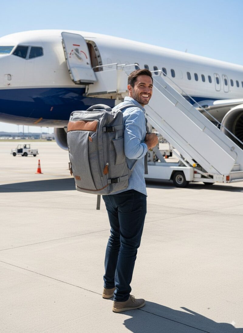 Mochila de viaje "JFK" 40 Lts. carry-on 4 en 1